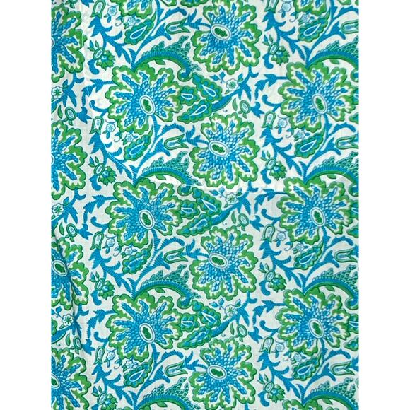 Gretchen Scott O'Keefe V-Neck Floral Printed Tunic Teal Green Women's Size XS - Picture 8 of 8